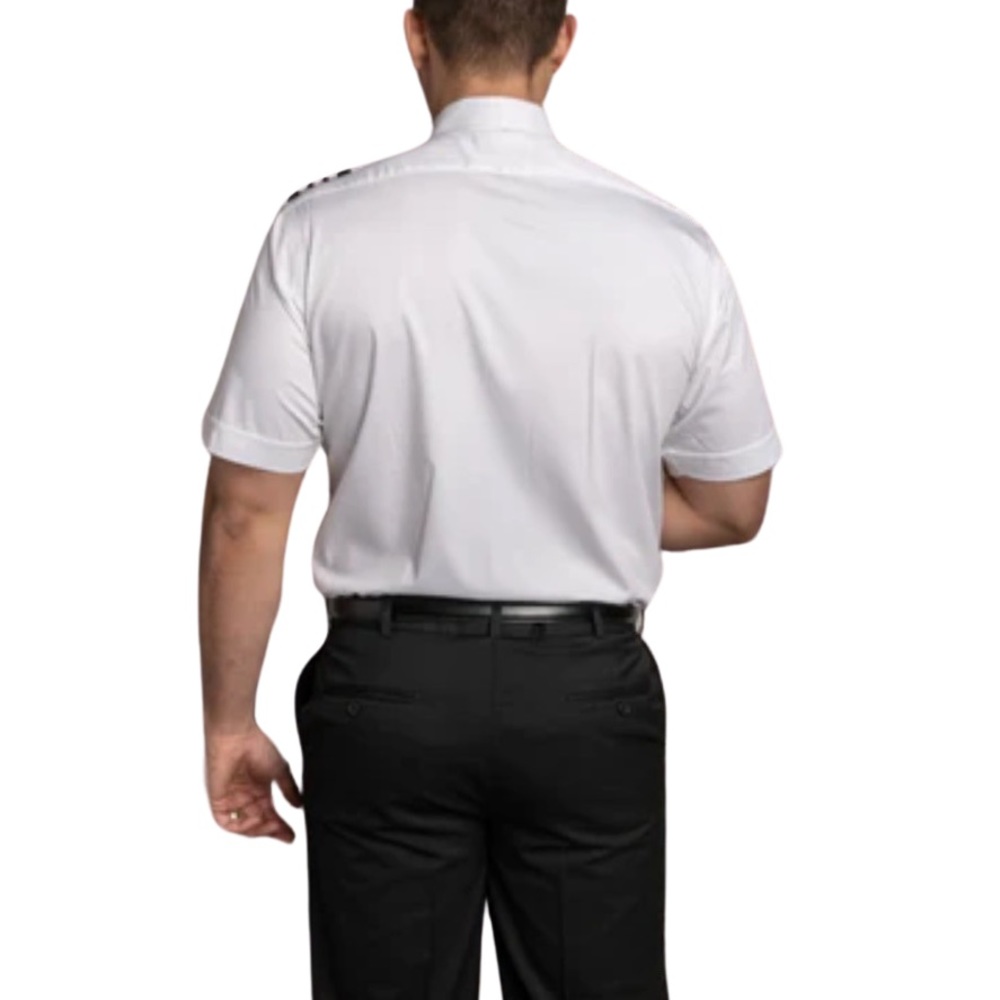M&H Sterling Flap Pocket Short Sleeve Tapered Shirt w/Eyelet. Size 17 - Picture 2 of 12